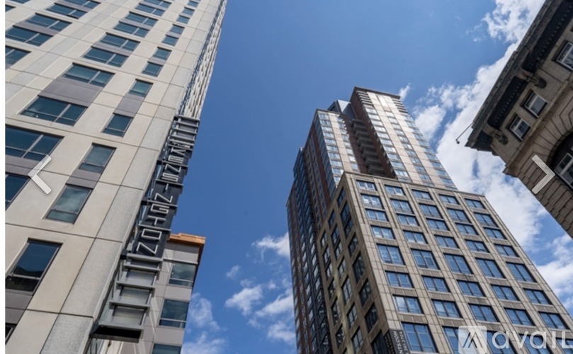 Two tall buildings with the word "OVOR" on the bottom right.