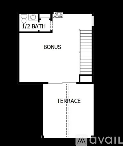 A floor plan shows a 1/2 bath and a bonus room.