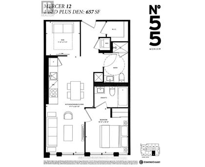 A Mercer 12 bedroom floor plan with a den.
