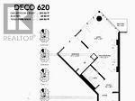 A black and white image of a house floor plan labeled DECO 620.