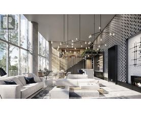 A modern living room with a staircase leading to the upper floor.