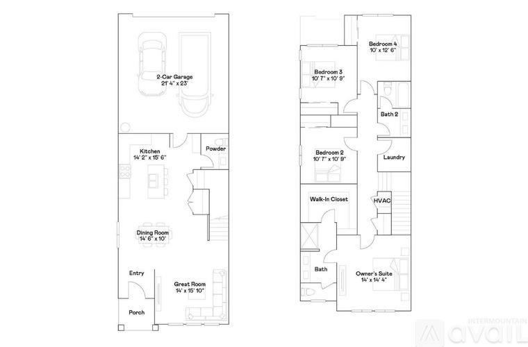 A floor plan of a house with a kitchen, dining room, and bathrooms.
