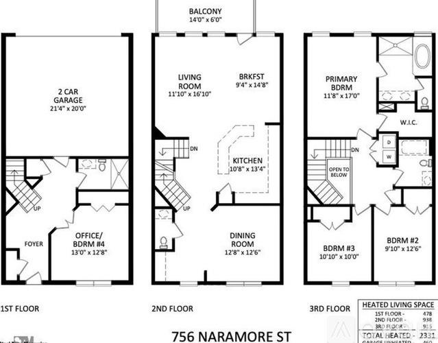 756 Naramore Street 4 Beds Townhouse for Rent - Photo gallery 3