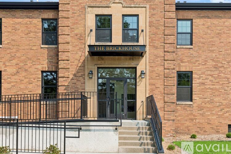 The entrance to a building called The Brickhouse.