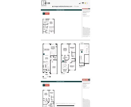 The image shows a webpage with a series of floor plans for a property, each labeled with a number and a brief description.