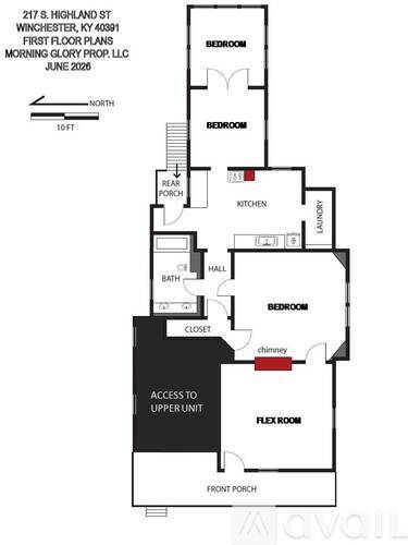 A floor plan for a property at 217 S. Highland St in Winchester, KY.