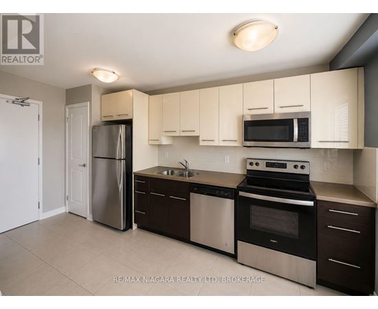 A kitchen with white cabinets and stainless steel appliances.
