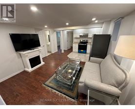 A living room with a fireplace and a television.
