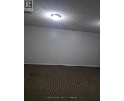 A room with a light on the ceiling and a carpet on the floor.