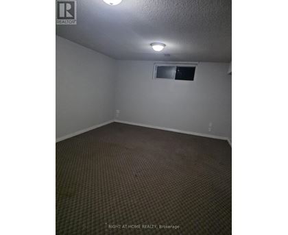 A room with a carpeted floor and a window.