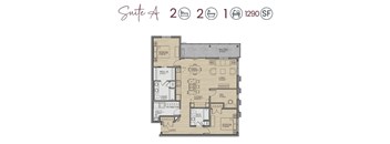 Unit A - 2 beds 2 baths, Den