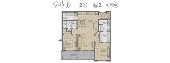Unit B - 2 beds 2 baths