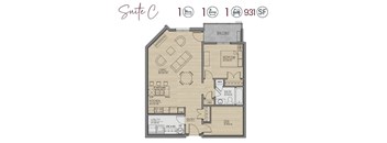 Unit C1 - 1 bed 1 bath