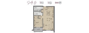 Unit D - 1 bed 1 bath