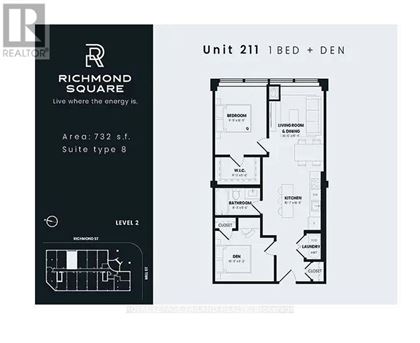 A black and white image of a floor plan for a 1 bedroom apartment.