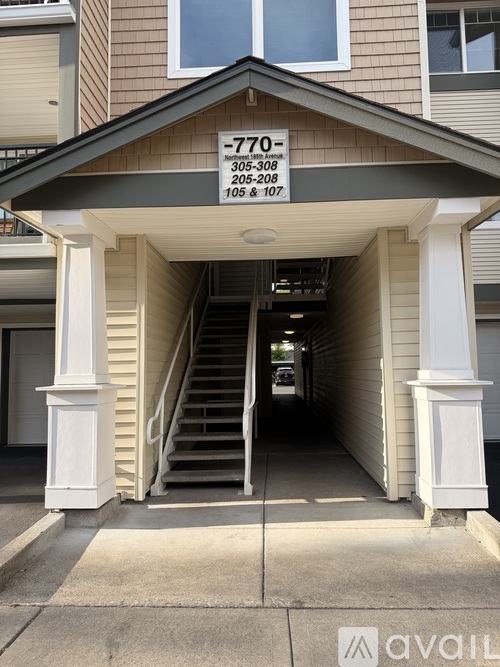 The entrance to a building with the number 770 on it.