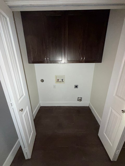 A white door is on the left and a white door is on the right.