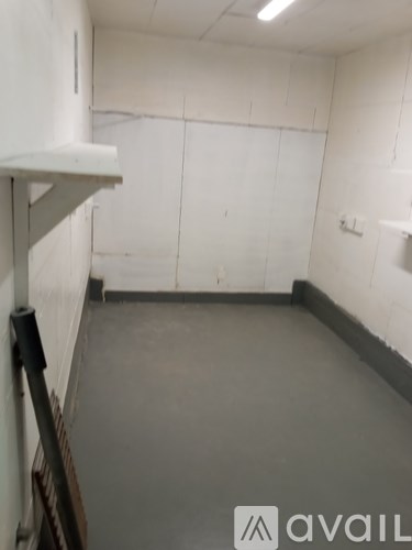 A white wall with a black ladder.