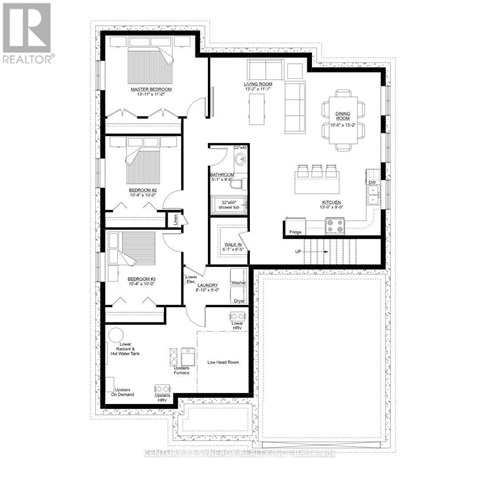 A black and white floor plan of a house layout.