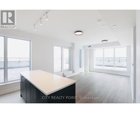 A spacious office with a large desk and a view of the street outside.