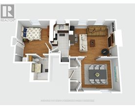 A floor plan of a 4 bedroom Canadian condo.