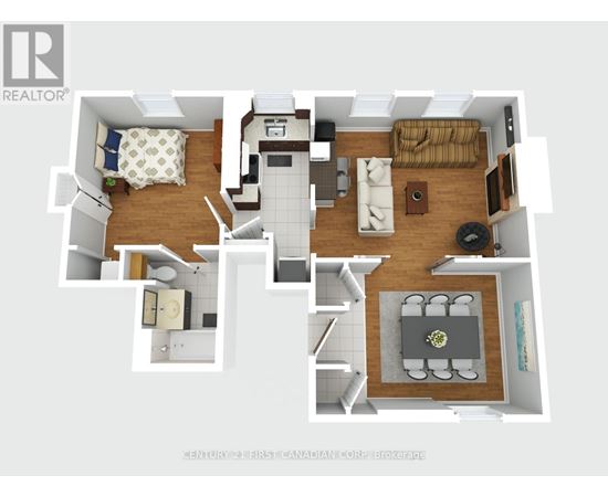 A floor plan of a 4 bedroom Canadian condo.