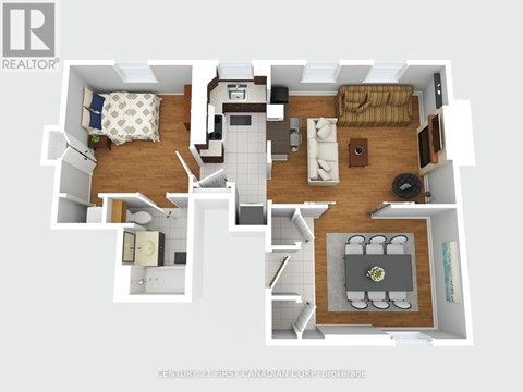 A floor plan of a 4 bedroom Canadian condo.