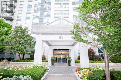 The entrance to a building with the number 188 on it.