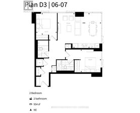 A floor plan for Plan D3 dated 06-07 shows a layout with two bedrooms and two bathrooms.