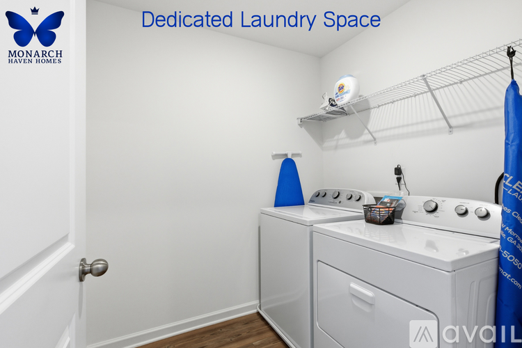 A laundry space with a washer and dryer.