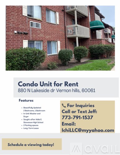 880 North Lakeside Drive 2 Beds Apartment for Rent
