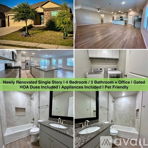 A newly renovated single story home with 4 bedrooms and 3 bathrooms.