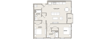 A floor plan of a house with labeled rooms and dimensions.