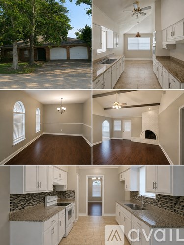 A collage of images showcasing a modern kitchen and living room.