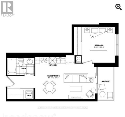 A black and white image of a floor plan for a home.