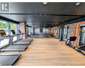 A gym with treadmills and exercise equipment.