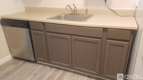 A kitchen with a sink and a dishwasher.