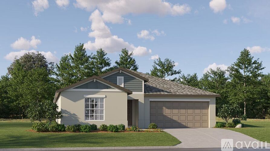 A house with a garage is available for sale.
