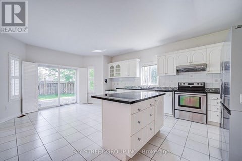 A white kitchen with a black counter top and a stove.