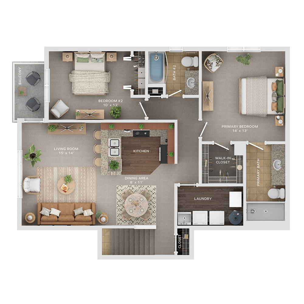 Orchid - 2 Bed | 2 Bath