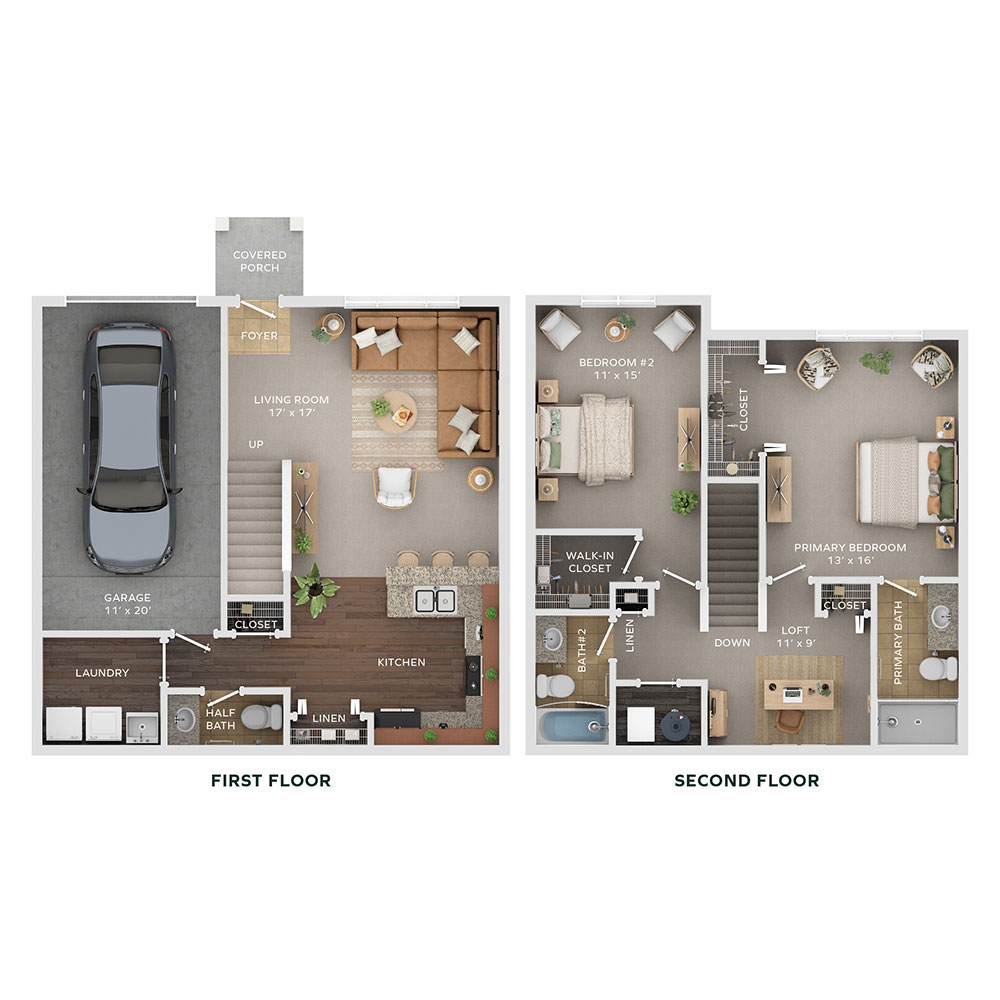 Fushia -  2 Bed | 2.5 Bath