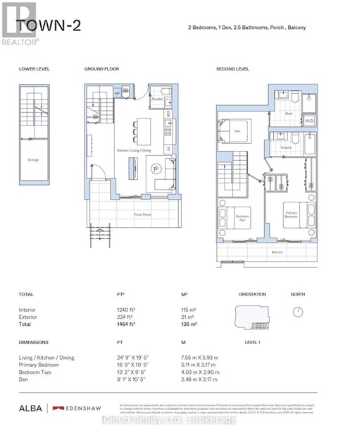 A floor plan for a property by Edenshaw shows the layout of the rooms.