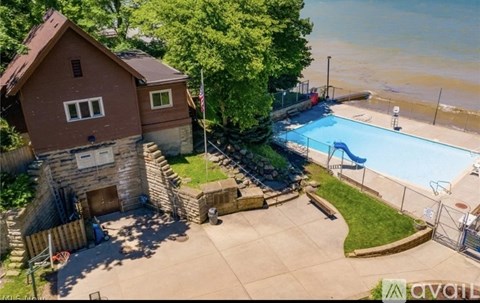 A house with a pool in the backyard.
