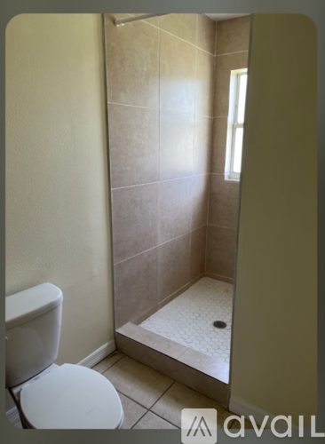 A bathroom with a toilet and a walk in shower.