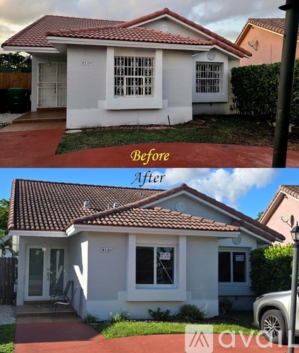 A house before and after renovation.