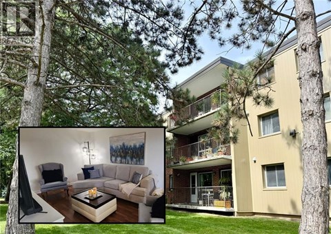 A modern two-story apartment building with a balcony and a living room with a couch and a coffee table.