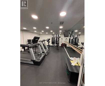 A gym with treadmills and exercise equipment.