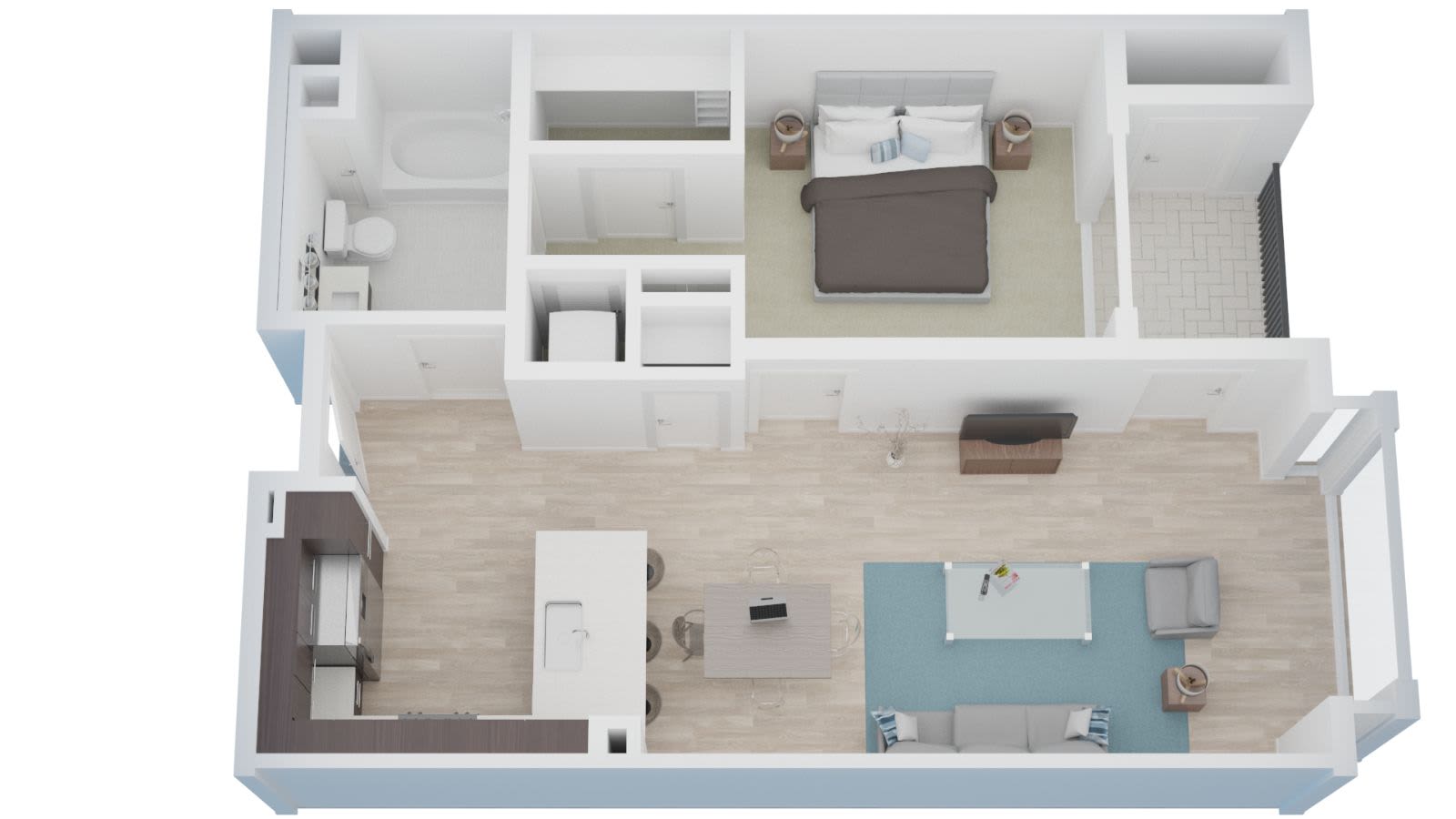 1x1 floor plan 781 square feet