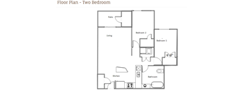 2 Bedrooms, 1 Bathroom