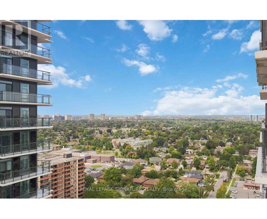 A view from a high-rise building looking down at a residential area.